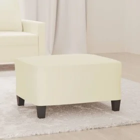 Reposapiés de cuero sintético crema 70x55x41 cm de , Otomanas - Ref: Foro24-349356, Precio: 59,92 €, Descuento: %
