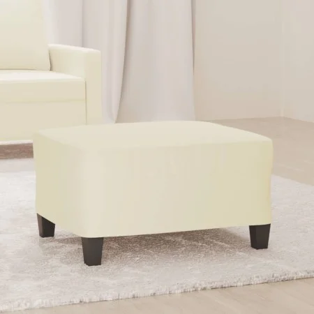 Cream synthetic leather footstool 70x55x41 cm by , Ottomans - Ref: Foro24-349356, Price: 60,50 €, Discount: %