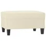 Cream synthetic leather footstool 70x55x41 cm by , Ottomans - Ref: Foro24-349356, Price: 60,50 €, Discount: %