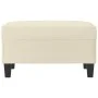 Cream synthetic leather footstool 70x55x41 cm by , Ottomans - Ref: Foro24-349356, Price: 60,50 €, Discount: %