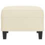 Cream synthetic leather footstool 70x55x41 cm by , Ottomans - Ref: Foro24-349356, Price: 60,50 €, Discount: %