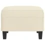 Cream synthetic leather footstool 70x55x41 cm by , Ottomans - Ref: Foro24-349356, Price: 60,50 €, Discount: %