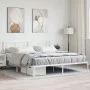Bettgestell aus Metall mit weißem Kopfteil 193x203 cm von , Betten und Lattenroste - Ref: Foro24-372234, Preis: 98,84 €, Raba...