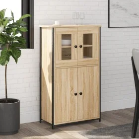 Hohes Sideboard aus Sonoma-Eichensperrholz, 62 x 32 x 106,5 cm von , Sideboards - Ref: Foro24-834206, Preis: 102,03 €, Rabatt: %