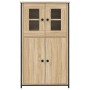 Aparador alto madera contrachapada roble Sonoma 62x32x106,5 cm de , Aparadores - Ref: Foro24-834206, Precio: 103,48 €
