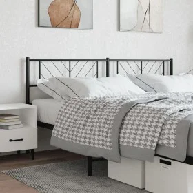 Kopfteil aus schwarzem Metall, 200 cm von , Kopf- und Fußteile - Ref: Foro24-372217, Preis: 35,11 €, Rabatt: %