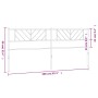 Kopfteil aus schwarzem Metall, 200 cm von , Kopf- und Fußteile - Ref: Foro24-372217, Preis: 35,62 €, Rabatt: %
