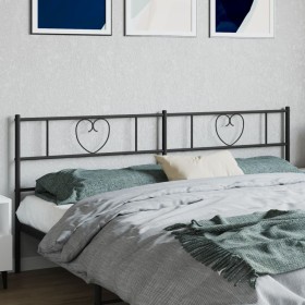 Cabecero de metal negro 200 cm de , Cabeceros y pies de cama - Ref: Foro24-355501, Precio: 33,61 €, Descuento: %