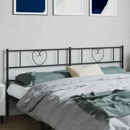 Kopfteil aus schwarzem Metall, 200 cm von , Kopf- und Fußteile - Ref: Foro24-355501, Preis: 32,61 €, Rabatt: %