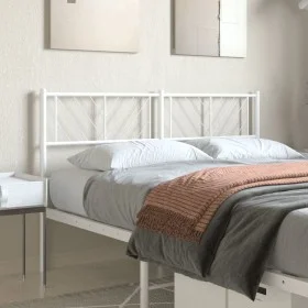 White metal headboard 135 cm by , Headboards and footboards - Ref: Foro24-372260, Price: 29,69 €, Discount: %