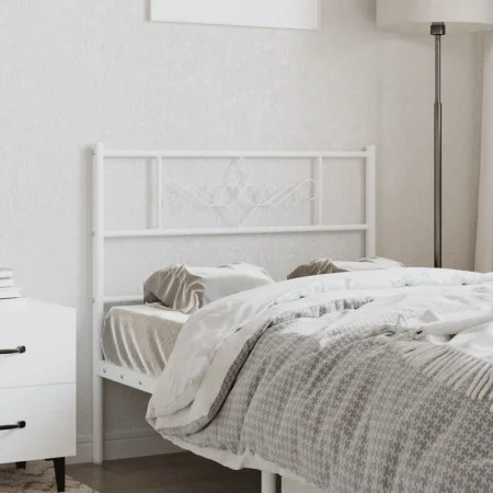 Cabecero de metal blanco 75 cm de , Cabeceros y pies de cama - Ref: Foro24-355342, Precio: 23,58 €, Descuento: %