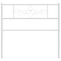 Cabecero de metal blanco 75 cm de , Cabeceros y pies de cama - Ref: Foro24-355342, Precio: 23,93 €