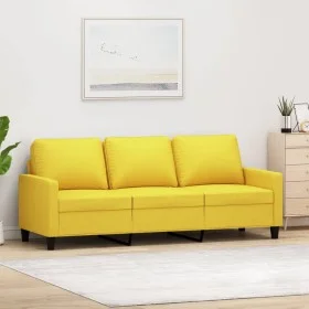 Sofá de 3 plazas de tela amarillo claro 180 cm de , Sofás - Ref: Foro24-359176, Precio: 250,25 €, Descuento: %