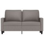 Sofá de 2 plazas de tela gris taupé 120 cm