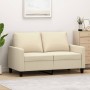2-seater cream fabric sofa 120 cm by , Sofas - Ref: Foro24-359157, Price: 211,51 €, Discount: %