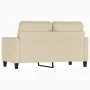 2-seater cream fabric sofa 120 cm by , Sofas - Ref: Foro24-359157, Price: 208,07 €, Discount: %