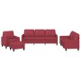 Sofa set with cushions 4 pieces red synthetic leather by , Sofas - Ref: Foro24-3201406, Price: 643,50 €, Discount: %
