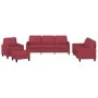 Sofagarnitur mit Kissen 4-teilig aus rotem Kunstleder von , Sofas - Ref: Foro24-3201406, Preis: 633,82 €, Rabatt: %