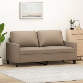 2-seater sofa in cappuccino-colored synthetic leather 140 cm by , Sofas - Ref: Foro24-359141, Price: 218,26 €, Discount: %