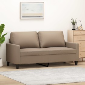 2-Sitzer-Sofa aus cappuccinofarbenem Kunstleder, 140 cm von , Sofas - Ref: Foro24-359141, Preis: 221,81 €, Rabatt: %