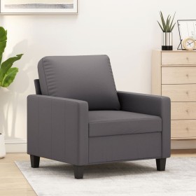 Sillón cuero sintético gris 60 cm de , Sofás - Ref: Foro24-359129, Precio: 129,98 €, Descuento: %