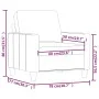 Sillón cuero sintético gris 60 cm de , Sofás - Ref: Foro24-359129, Precio: 129,05 €, Descuento: %