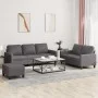 Gray synthetic leather 3-piece sofa set with cushions by , Sofas - Ref: Foro24-3201425, Price: 506,23 €, Discount: %