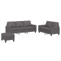 3-teilige Sofagarnitur aus grauem Kunstleder mit Kissen von , Sofas - Ref: Foro24-3201425, Preis: 514,35 €, Rabatt: %