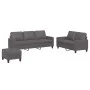 Gray synthetic leather 3-piece sofa set with cushions by , Sofas - Ref: Foro24-3201425, Price: 506,23 €, Discount: %