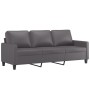 3-teilige Sofagarnitur aus grauem Kunstleder mit Kissen von , Sofas - Ref: Foro24-3201425, Preis: 514,35 €, Rabatt: %