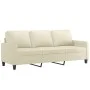 Cream synthetic leather 2-piece sofa set with cushions by , Sofas - Ref: Foro24-3201419, Price: 471,11 €, Discount: %
