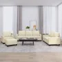 Cream synthetic leather 4-piece sofa set with cushions by , Sofas - Ref: Foro24-3201404, Price: 658,26 €, Discount: %