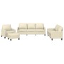 Cremefarbenes 4-teiliges Sofaset aus Kunstleder mit Kissen von , Sofas - Ref: Foro24-3201404, Preis: 668,92 €, Rabatt: %