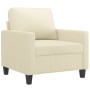 Cremefarbenes 4-teiliges Sofaset aus Kunstleder mit Kissen von , Sofas - Ref: Foro24-3201404, Preis: 668,92 €, Rabatt: %