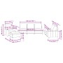 Cremefarbenes 4-teiliges Sofaset aus Kunstleder mit Kissen von , Sofas - Ref: Foro24-3201404, Preis: 668,92 €, Rabatt: %