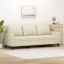 Sofá de 3 plazas de cuero sintético color crema 180 cm de , Sofás - Ref: Foro24-359143, Precio: 272,21 €, Descuento: %