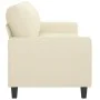 Sofá de 3 plazas de cuero sintético color crema 180 cm de , Sofás - Ref: Foro24-359143, Precio: 272,21 €, Descuento: %