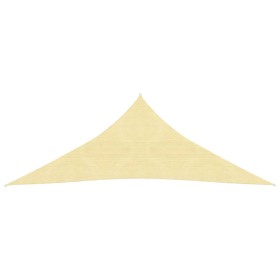 Toldo de vela triangular HDPE 5x5x5 m m beige