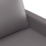 Juego de sofás con cojines 2 piezas cuero sintético gris