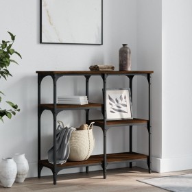 Oak brown engineered wood console table 80x29x75 cm by , Side tables - Ref: Foro24-834079, Price: 52,20 €, Discount: %