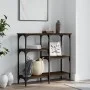 Oak brown engineered wood console table 80x29x75 cm by , Side tables - Ref: Foro24-834079, Price: 51,55 €, Discount: %
