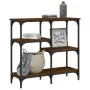 Mesa consola madera de ingeniería marrón roble 80x29x75 cm de , Mesas auxiliares - Ref: Foro24-834079, Precio: 51,53 €, Descu...