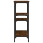 Mesa consola madera de ingeniería marrón roble 80x29x75 cm