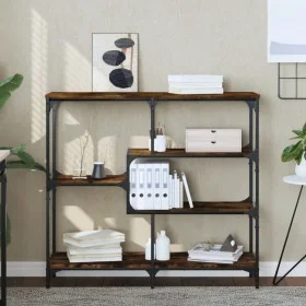 Smoked oak engineered wood console table 103x32x95 cm by , Side tables - Ref: Foro24-833952, Price: 67,35 €, Discount: %