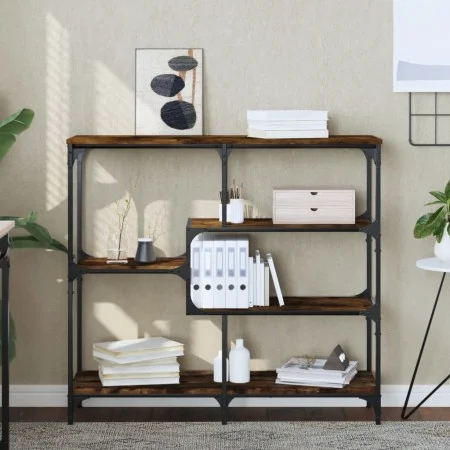 Mesa consola madera de ingeniería roble ahumado 103x32x95 cm de , Mesas auxiliares - Ref: Foro24-833952, Precio: 67,35 €, Des...