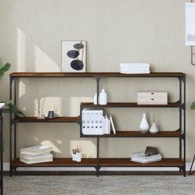 Mesa consola madera de ingeniería marrón roble 160x32x95 cm de , Mesas auxiliares - Ref: Foro24-833959, Precio: 88,64 €, Desc...