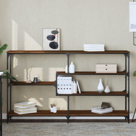 Oak brown engineered wood console table 160x32x95 cm by , Side tables - Ref: Foro24-833959, Price: 88,64 €, Discount: %