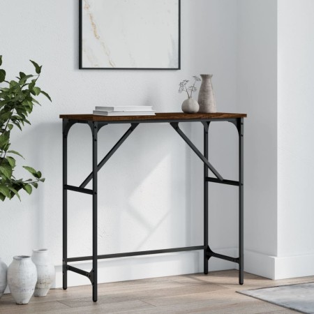 Oak brown engineered wood console table 75x32x75 cm by , Side tables - Ref: Foro24-834064, Price: 36,63 €, Discount: %