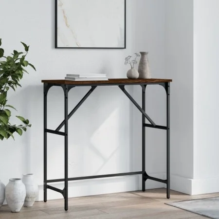 Oak brown engineered wood console table 75x32x75 cm by , Side tables - Ref: Foro24-834064, Price: 35,54 €, Discount: %