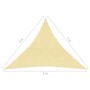 Toldo de vela triangular HDPE 5x5x5 m m beige